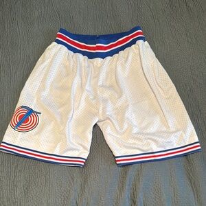 White and Blue Athletic Shorts